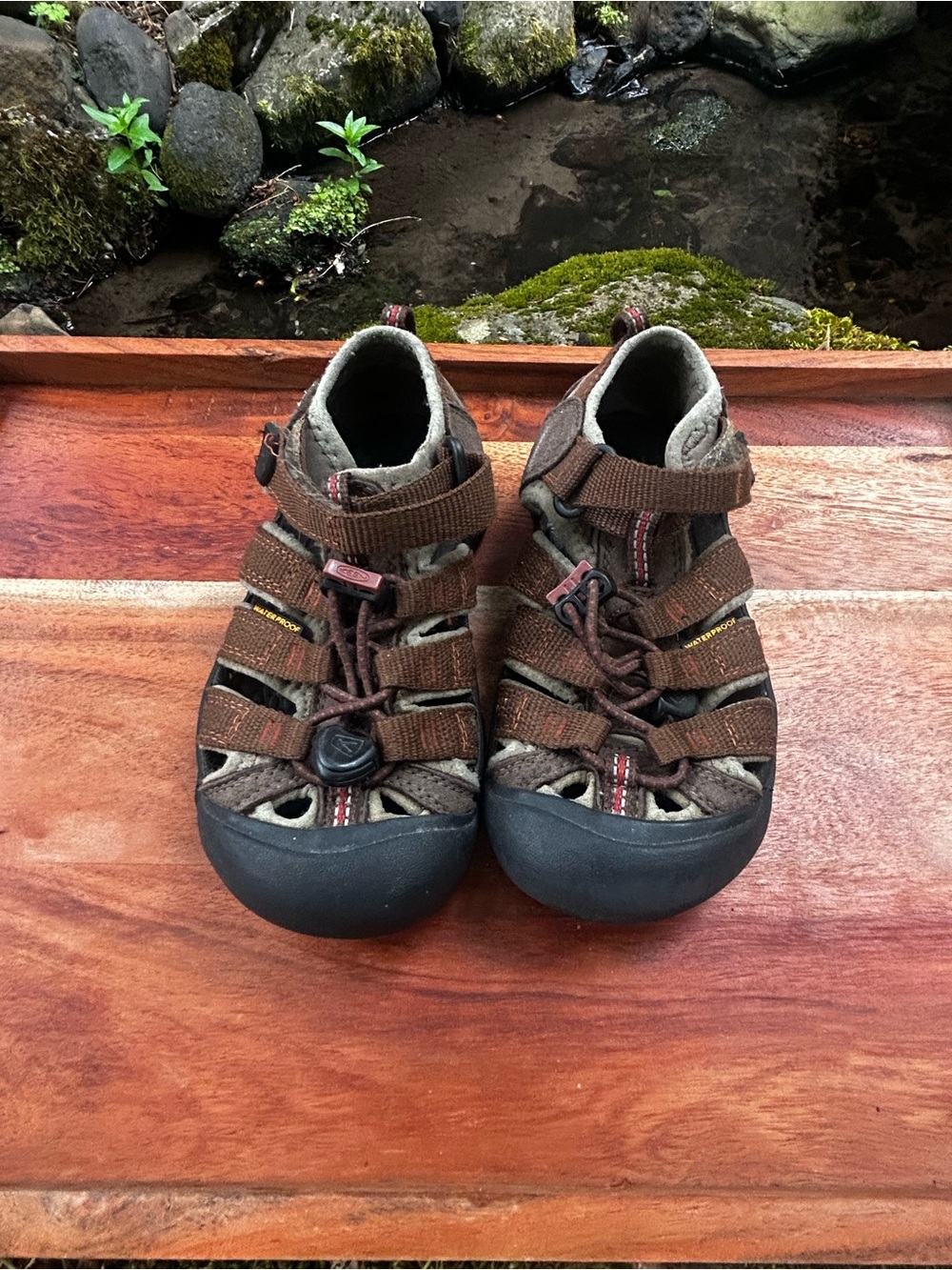 KEEN Brown Boys Closed-Toe Hiking Sandals